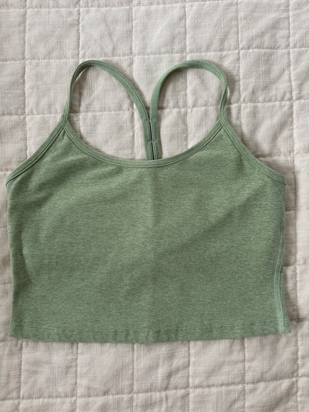 Beyond Yoga Sage Green Cropped Tank Crop Top
